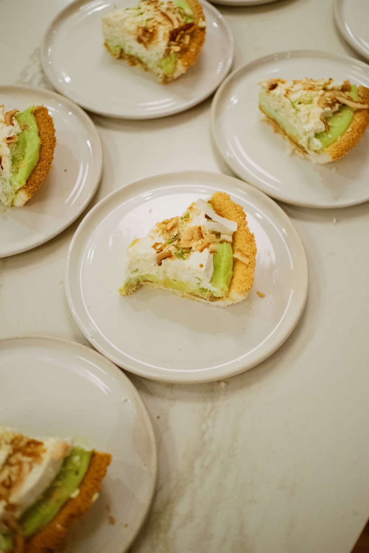 Dessert service at a Firehouse dinner